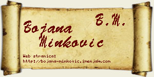 Bojana Minković vizit kartica